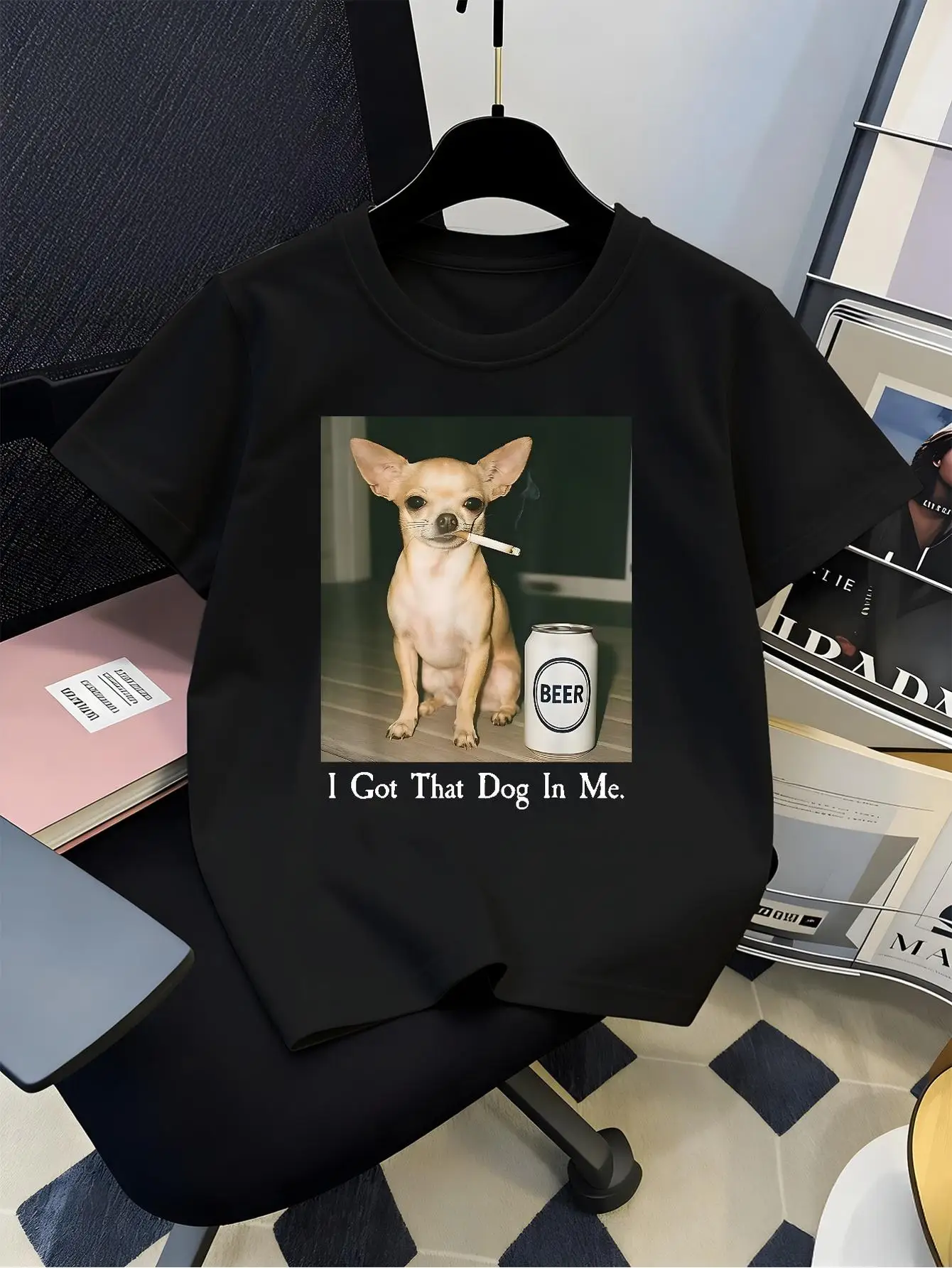 I Got That Dog In Me Chihuahua Graphic Family Matching T Shirt Boys Girls Casual Short Sleeve Tees Parent Kid Same Summer Tops