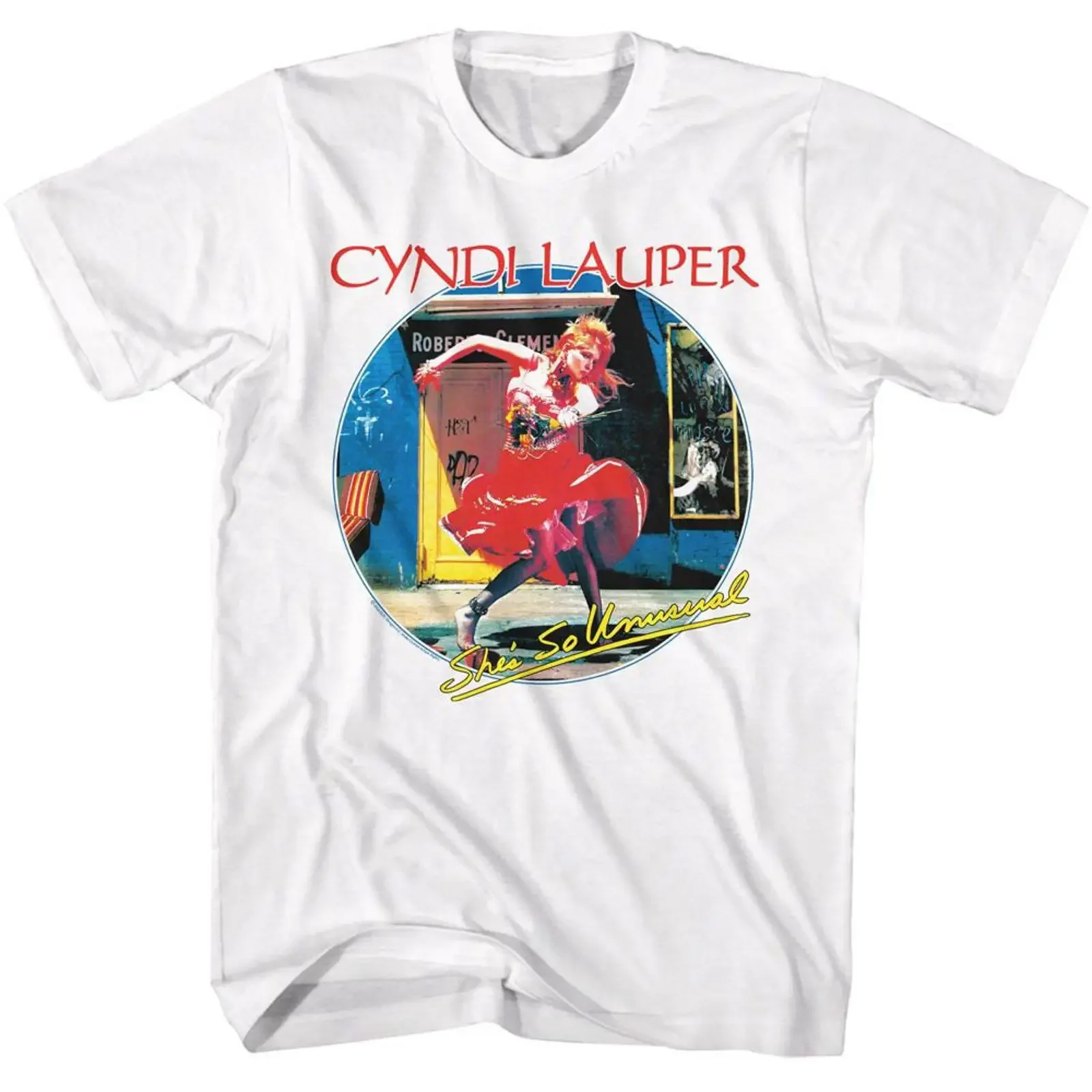 Cyndi Lauper She amp 39 s So Unusual White T Shirt vintage Washed graphic Unisex designer clothes Comfortable streetwear