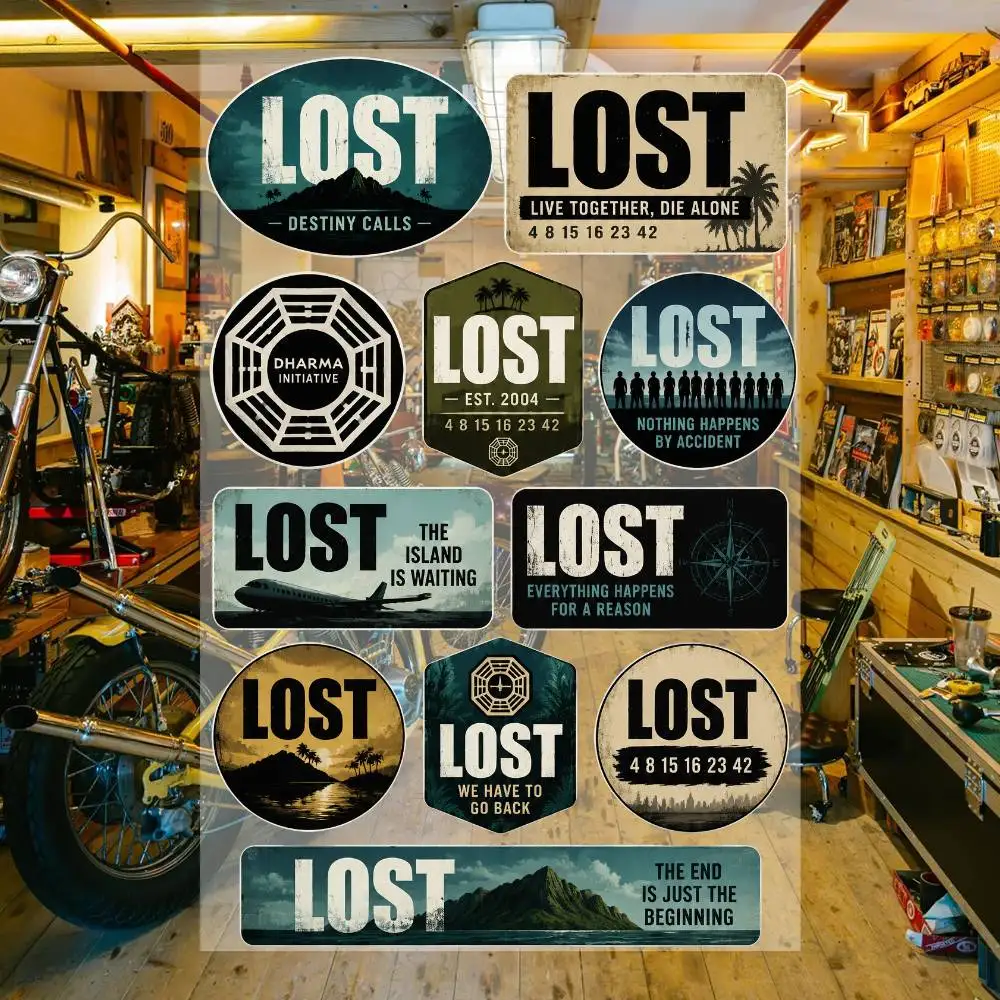 L-oS-T- Aesthetic Graffiti Waterproof PVC Stickers for Car Motorcycle Skateboard Helmet Notebook 3