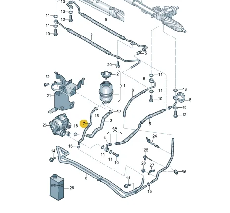 Power Steering Return Hose Oil Container To Cooling Pipe For Audi A6 S6 C6 2.0 2.4 2.8 3.2 2005-2011 4F0422891E 4F0 422 891 E