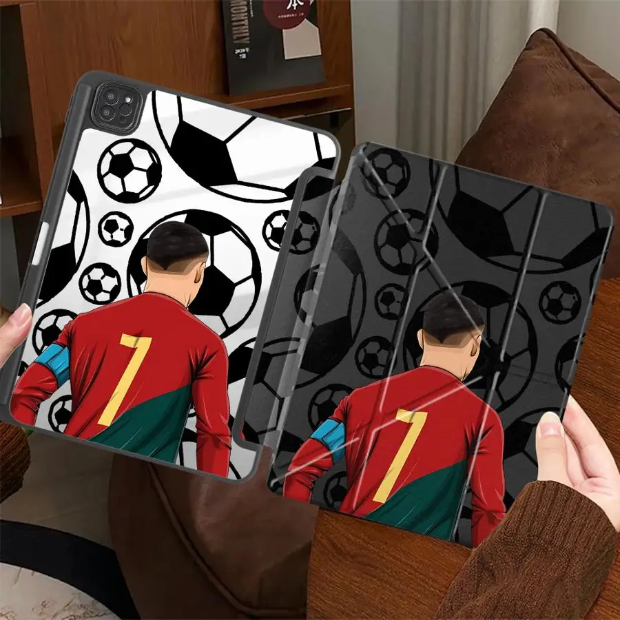 Soccer Football Number Holder Cover Tablet Case For iPad Pro 11th 10th 9th 8th 7th 12.9inch Mini 6 7 Air 4 5 M3 M2 1 2 M4 11inch