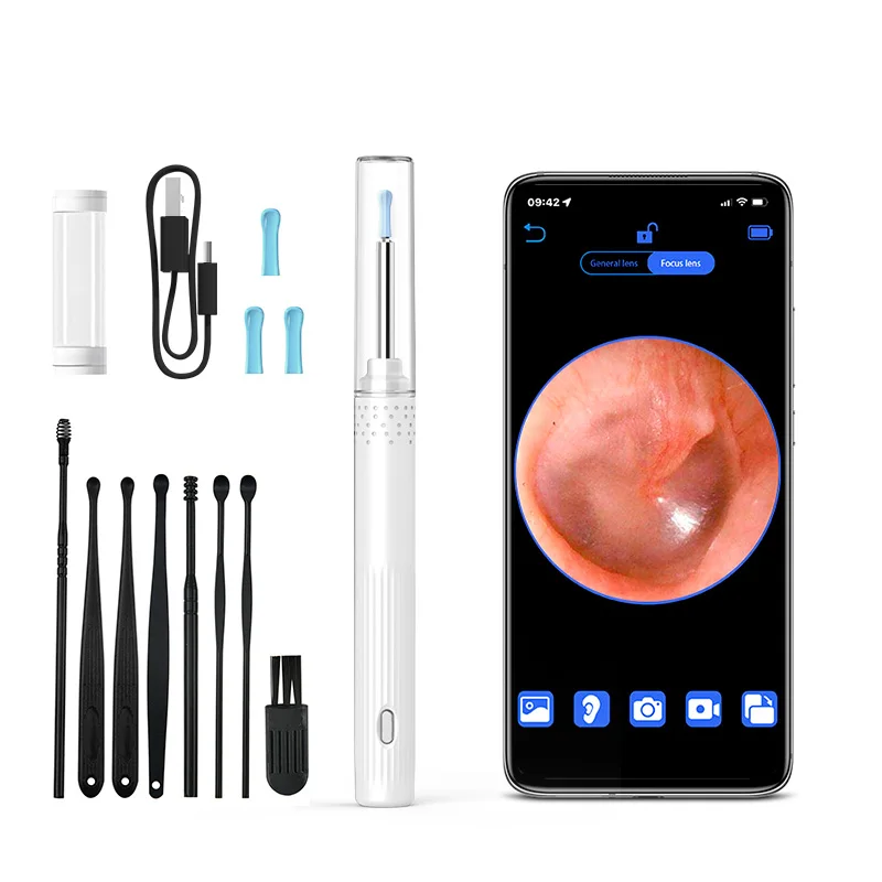 KERUI Wireless Smart Visual Ear Cleaner Endoscope 1080P Ear Stick Otoscope Ear Wax Removal Tool Earpick Clean for iOS Andro