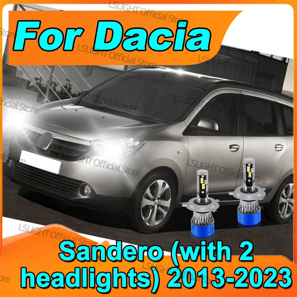 

2x Car Headlights Bulb 20000LM LED Turbo Lamp For Dacia Sandero (with 2 headlights) 2013-2023 2014 2015 2016 2017 2018 2019 2020