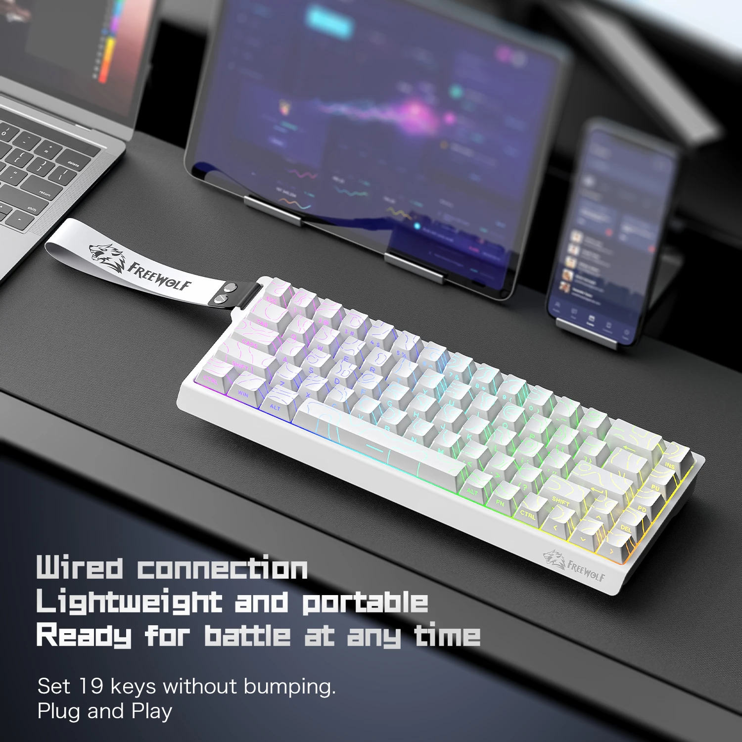 FREEWOLF S68 有線ゲーミングメンブレンキーボード - Anti-Ghosting Keyboard のレビューと価格