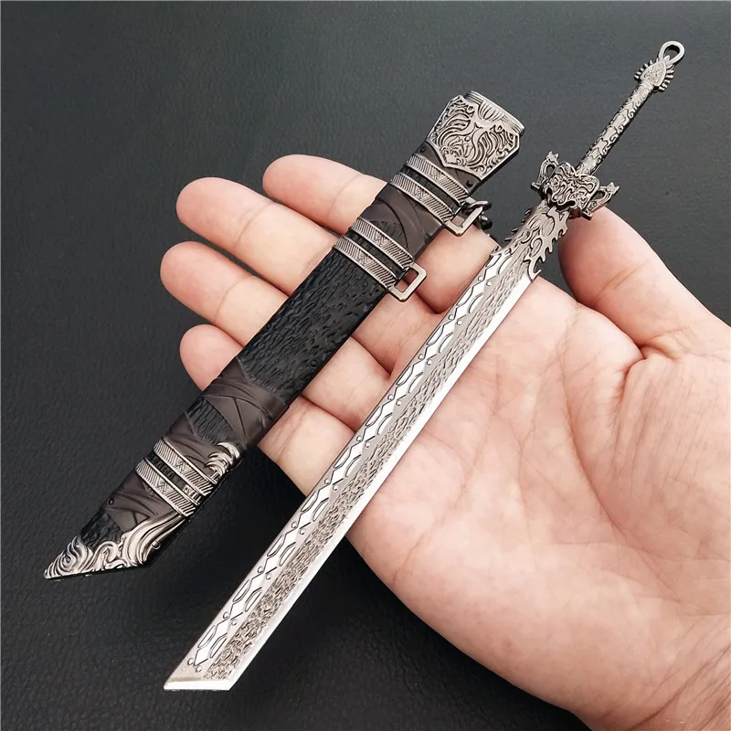 Mo Dao Zu Shi Sword Keychain Wei Wuxian Yi Ling Lao Zu Lan Wangji Simulation Sword Model Keychain Collection for Desk Decoration