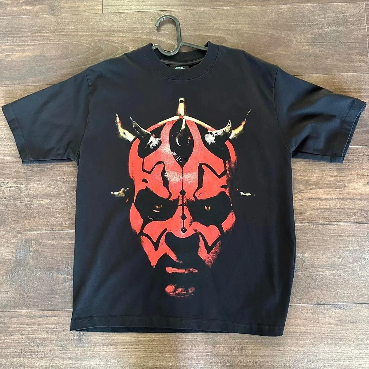 Camiseta con gráfico de cara grande de DARTH MAUL RETRO, camiseta para hombre