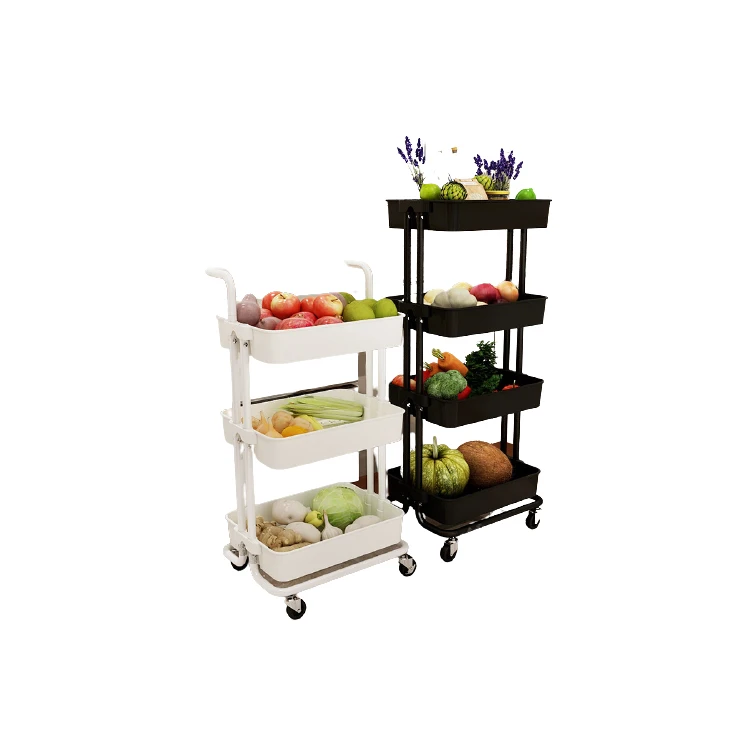 

Trolley Racks for Kitchen, Floor Standing Supplies, Household Storage, Multi-layer Wheeled, Removable Crevice Rack