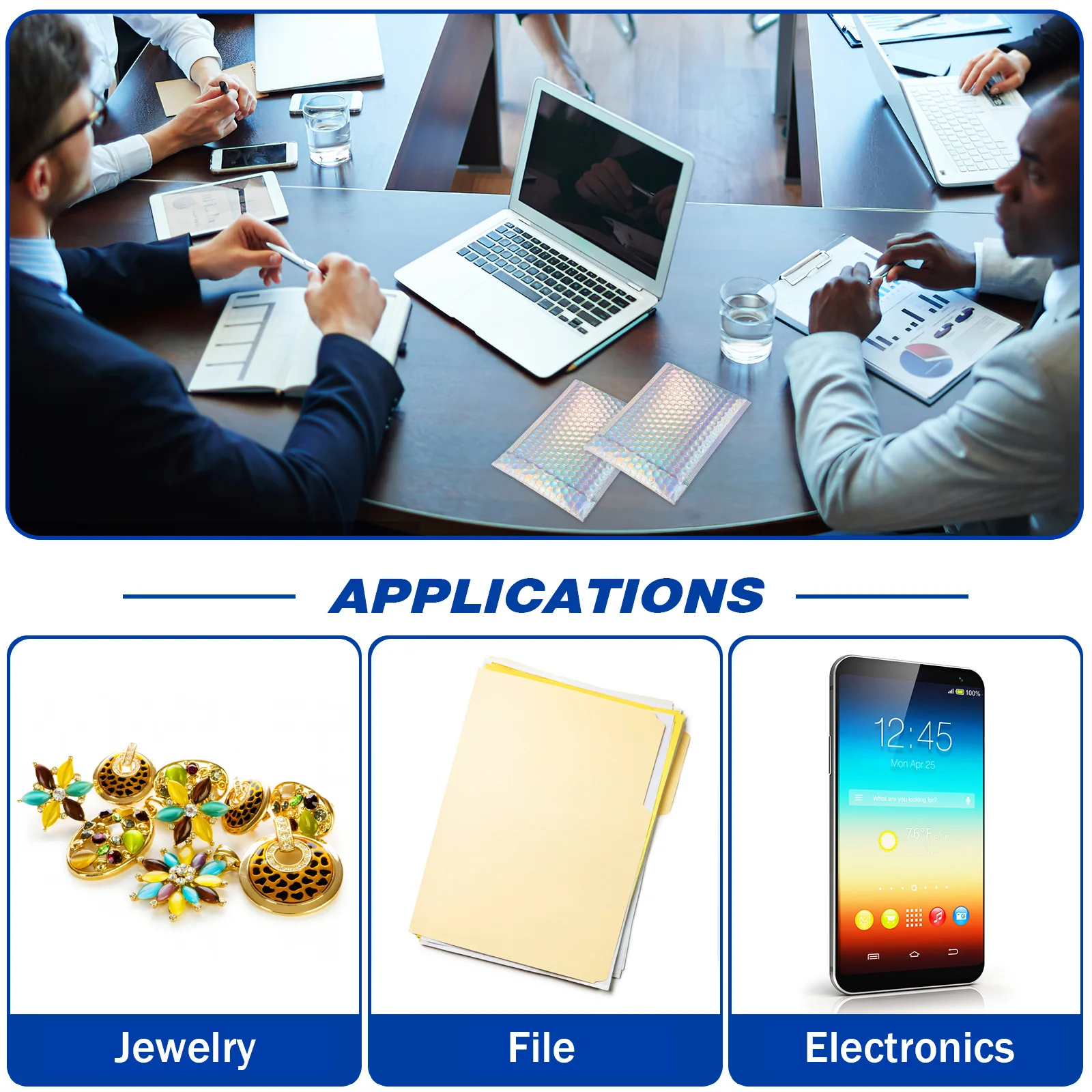 

12Pcs Bubble Shipping Bags Secure Seal Mailing Bags Cushion Packaging for Phone Cases Cards Bubble Mailers Envelopes Mailers