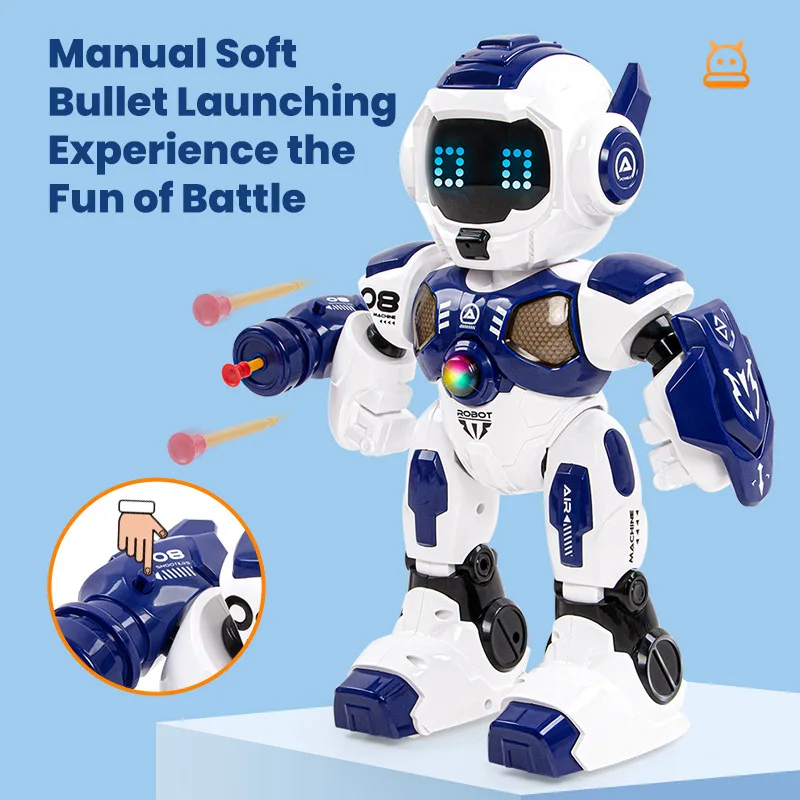 Juguete Genial, Coche de Juguete, Regalo Divertido - Perro Robot Inteligente con IA de 21 cm, Juguetes Electrónicos para Niños, Coches RC que Cantan y Bailan, Juguetes para Niños