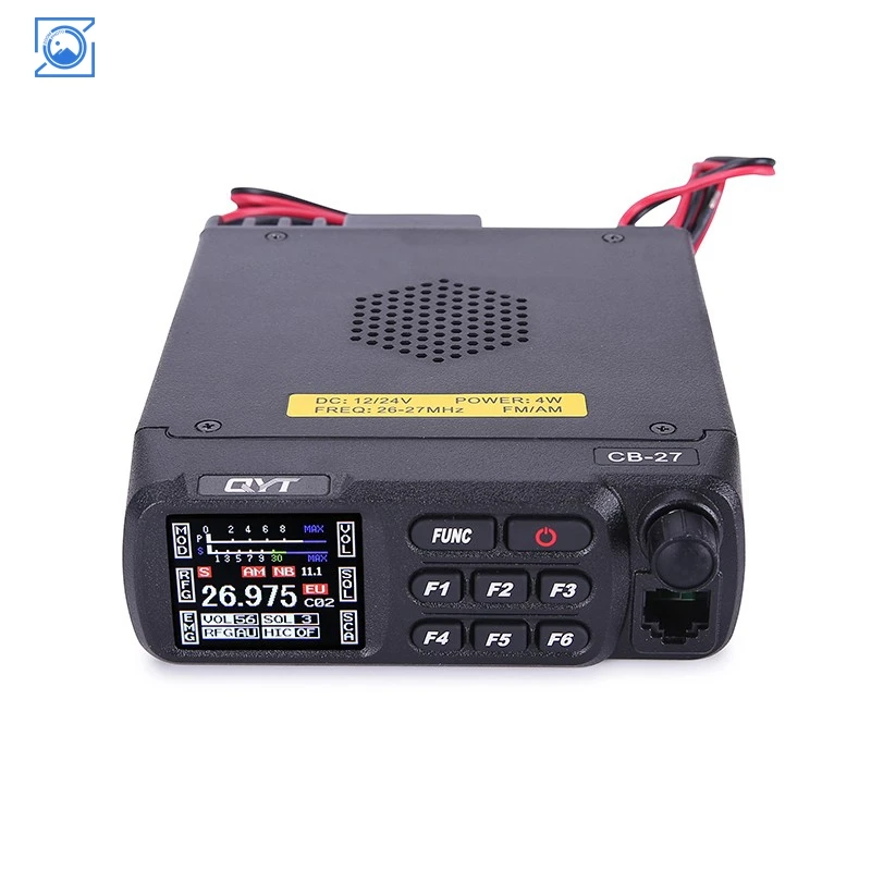 QYT CB-27 AM FM Transceiver 4W CB Mobile Radio Station Vehicle Transceiver Walkie Talkie 26-27MHz PLL Synthesizer Control