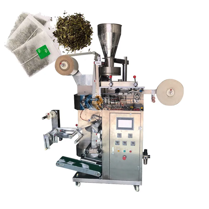 Small Flower Tea Bag Inside and Outside Paper Filter Bag Automatic Inner and Outer Packaging Machine for Coffee