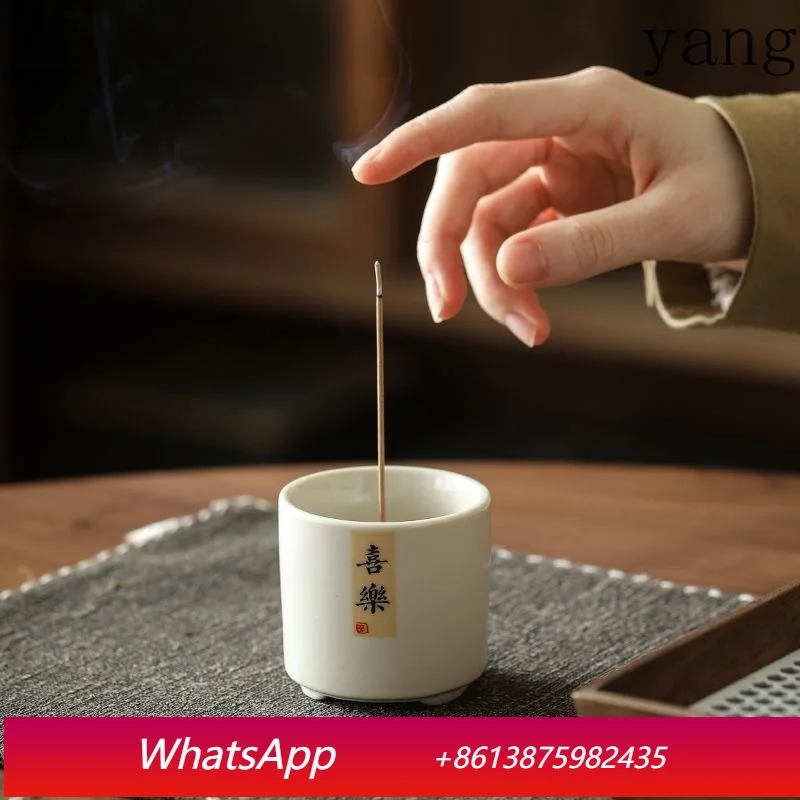 

LTT suet jade white porcelain incense burner creative aromatherapy burner household incense holder