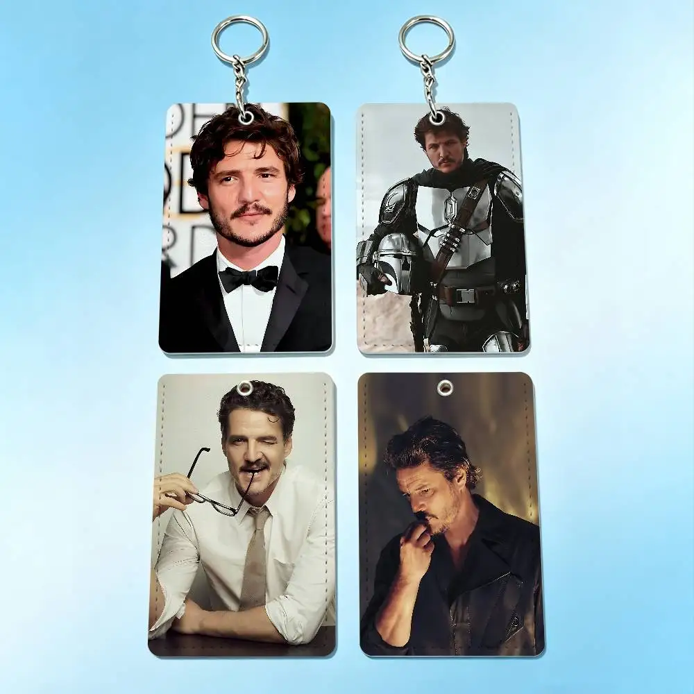 Cool Actor P-Pedro Pascal Card Holder Keychain Badge Holder Card Pass Hang Rope Lariat Lanyard for Key Rings Accessories Gift