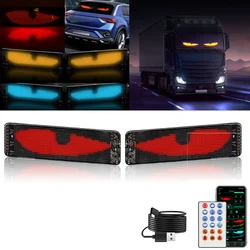 Car Devil Eyes Light Scrolling Advertising Signs LED Display Car Windshield Dynamic DIY Pattern Flexible Matrix Pixel Screen