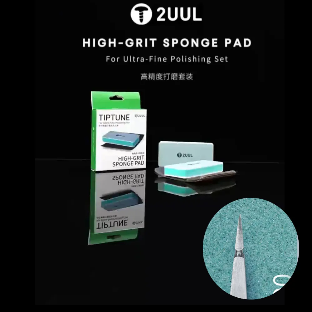 

2UUL High Grit Sanding Sponge Extra Fine Sandpaper Sheets for Tweezer Knife Blade Metal Polishing Sanding Brighten Repair Tools