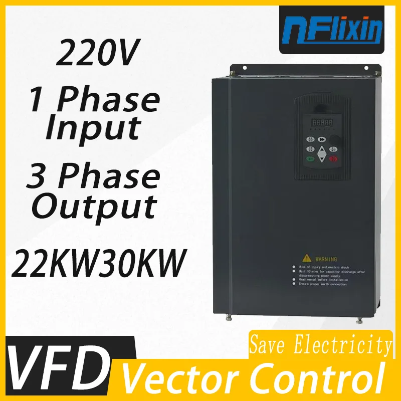 11-45KW 220v Inverter VFD inverter Frequency Converter Frequency Drive Single phase Output Water pump Speed Control