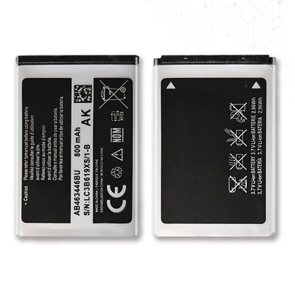 Bateria do Samsung, SGH-E251, SGH-E258, SGH-E350, SGH-E428, SGH-E500, SGH-E900, SGH-E908, SGH-M620, AB 463446 BU, AB 043446 BE