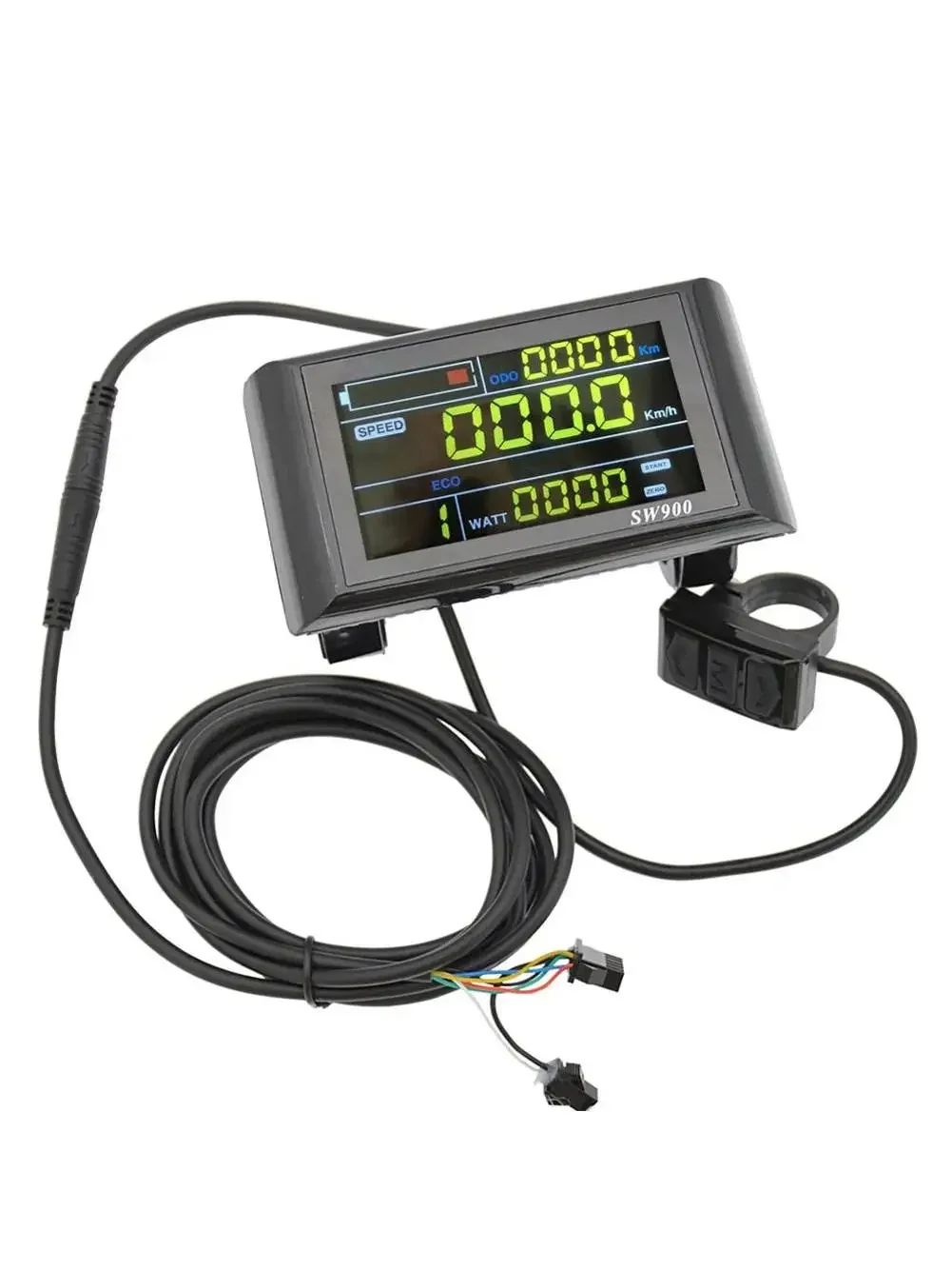 AliExpress NONE 1 Set E-Bike SW900 LCD Colorful Display Control Panel 24-60V Electric Bicycle Scooter  Riding Speed Time Power Charge Bike Dis