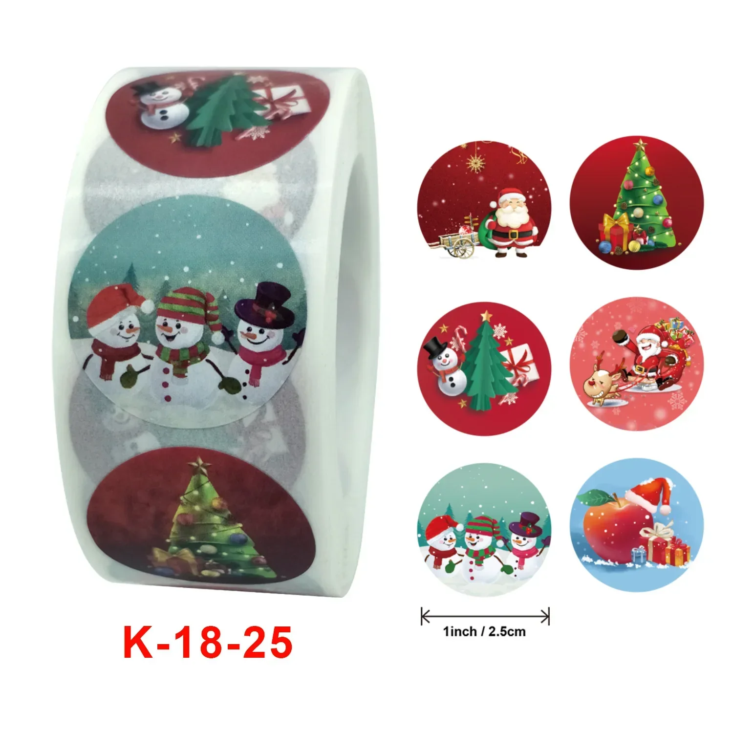 100-500 PCS Merry Christmas Holiday Gifts Envelope Sealing Adhesive Labels Holiday Greetings