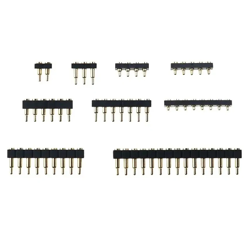 YUXI 2 Stück SMT Pogo-Pin 2 3 4 5 6 7 8 9 15-polig Federkontakt-Testprobe Ladeanschluss Abstand 2,54mm – Detail 5
