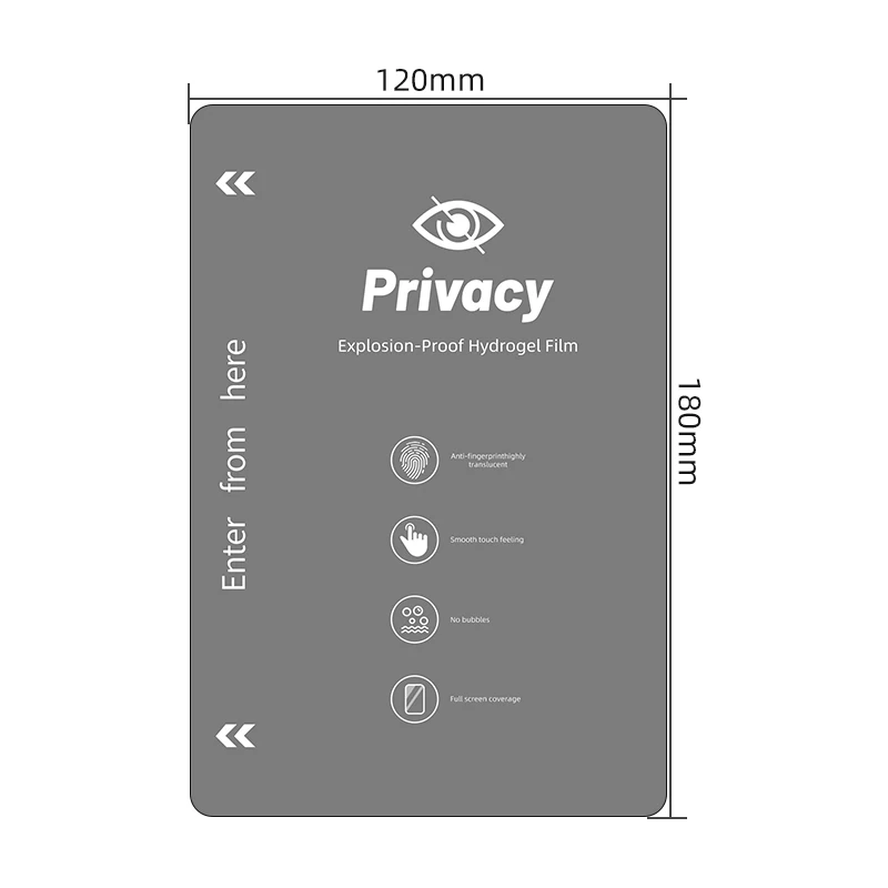 TUOLI-Película de hidrogel Flexible esmerilada para pantalla de teléfono móvil, Protección de Privacidad, TPU, 25 piezas, máquina de corte