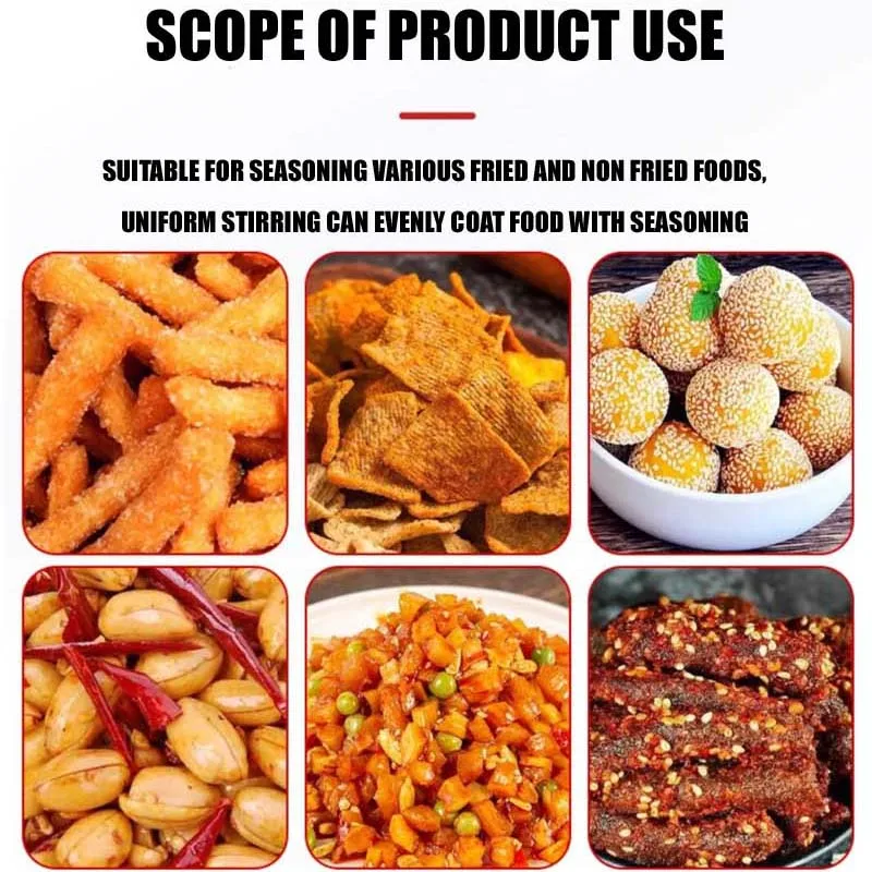 الفولاذ المقاوم للصدأ آلة خلط مثمنة الغذاء الصغيرة شرائط حارة خلط دلو تغذية آلة طلاء توابل الدجاج المتبل