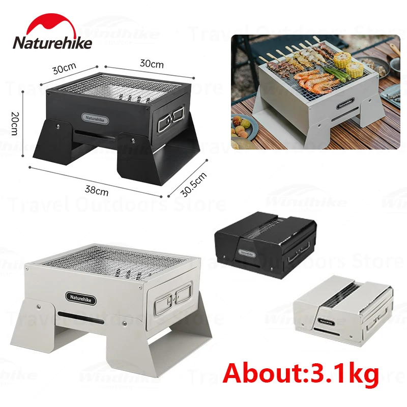 

Naturehike Portable Barbecue Grill Carbon Furnace Outdoor Camping Cookware Desktop Stove Burner Picnic Folding Travel Cook Box