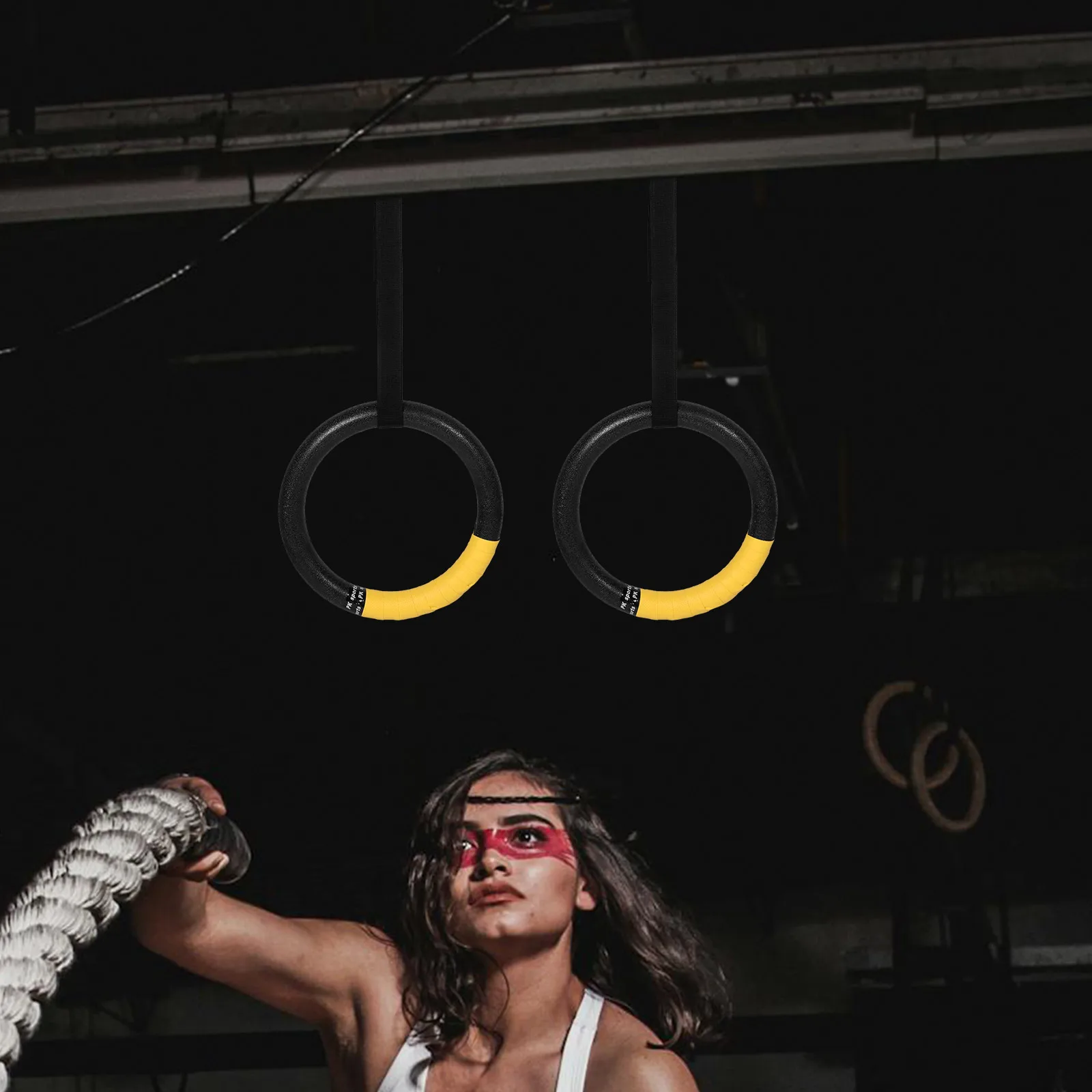 

Fitness Single Bar Gymnastic Rings Pull Up Straps Calisthenics Sports Equipment Abs Workout Exercise