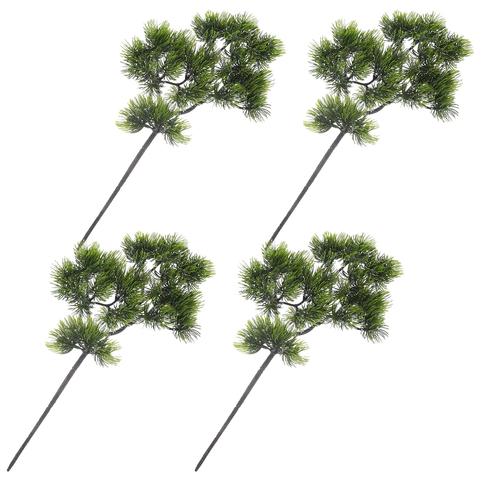 4 قطع من فروع إبر الصنوبر الاصطناعية لتزيين عيد الميلاد #4