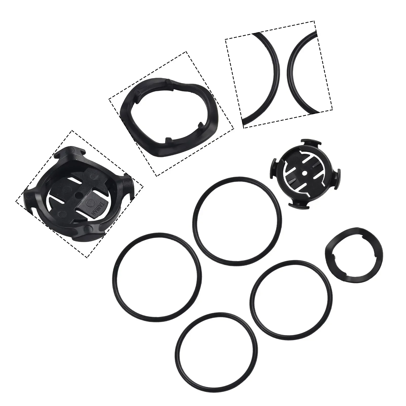 Set Bike Computer Mount Bicycle Cycling ABS+Rubber Accessories Black Edge Quarter Turn Spare Parts High Quality