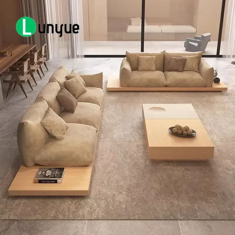 Modern Unique Design Sofa I Shape Japanese Style Sofa Home Furniture Technology Cloth High Quality Modular Combination Sofa
