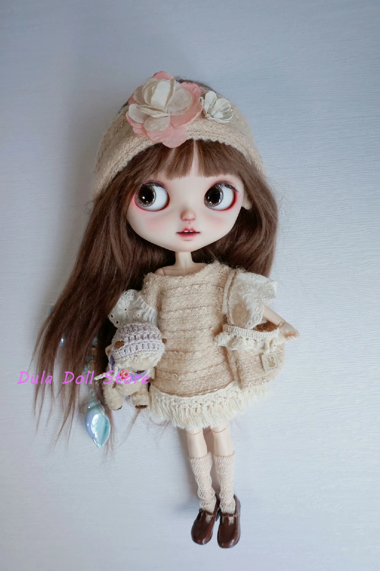 Dula Doll Clothes Costume Blythe 2025 Spring knitted skirt gentle Japanese magazine style ob24 ob22 Diandian Azone 1/6 Bjd Doll