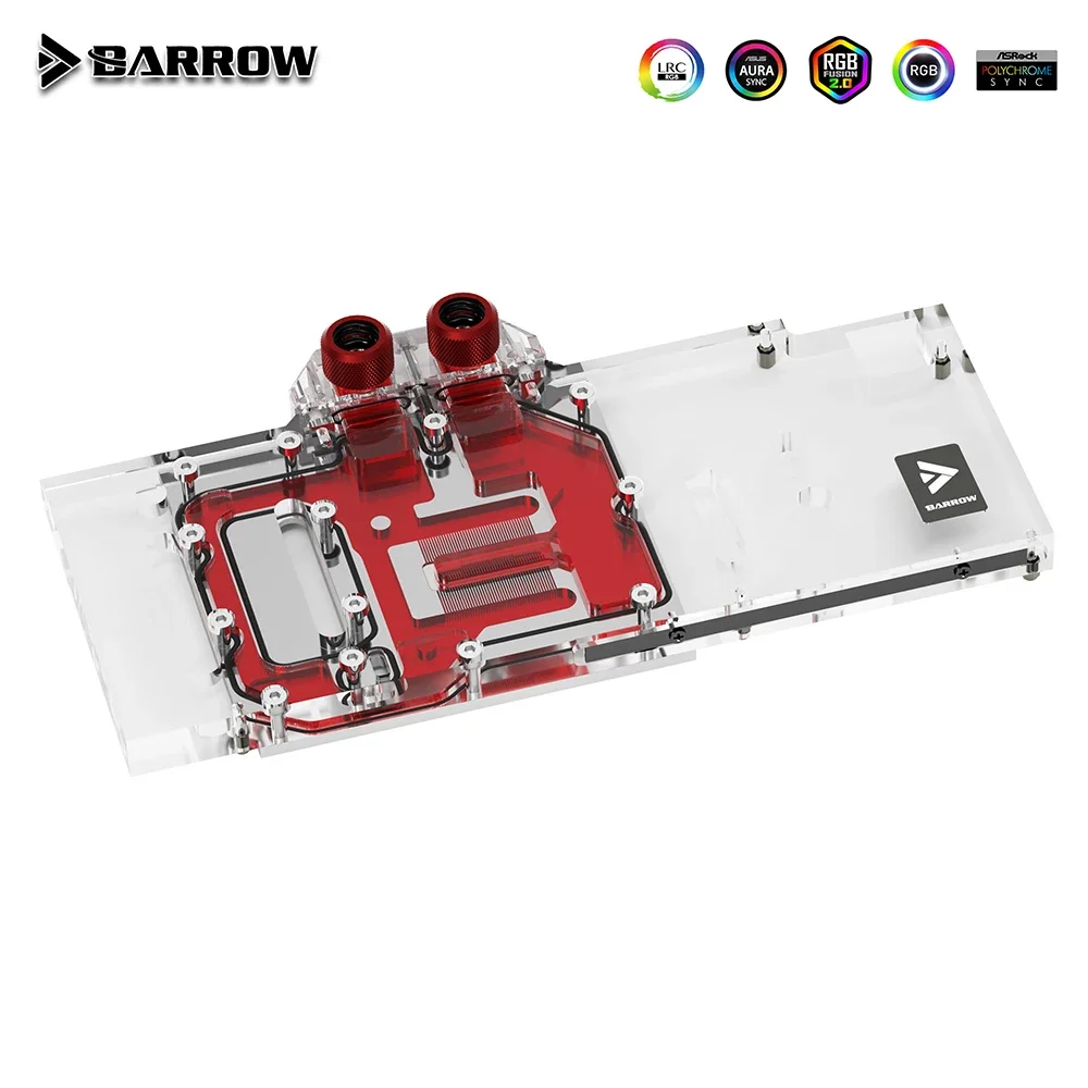 Barrow GPU Water Cooler Block For ASUS ROG STRIX GTX 1660TI 6G / A6G / O6G Gaming 5V ARGB 3PIN AURA SYNC