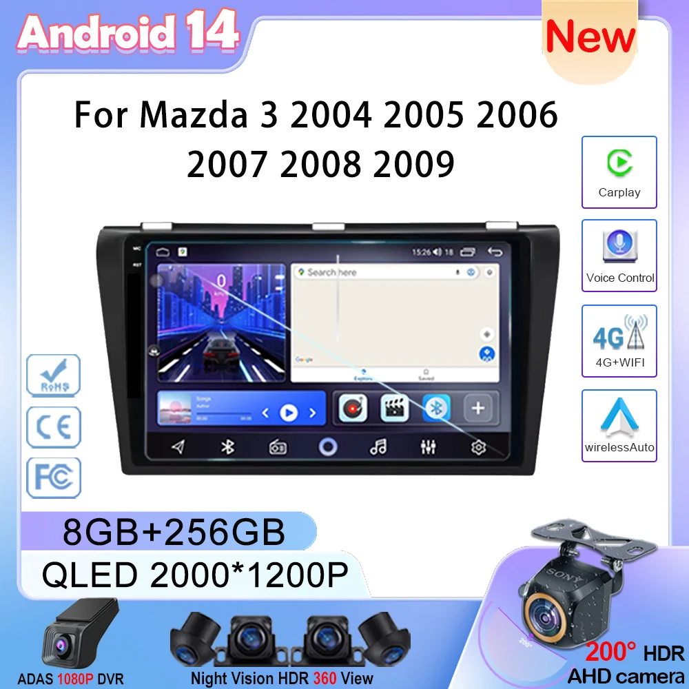 

Auto radio Android For Mazda 3 2004 2005 2006 2007 2008 2009 High-performance dvd Radio Stereo Head Unit Multimedia Player GPS