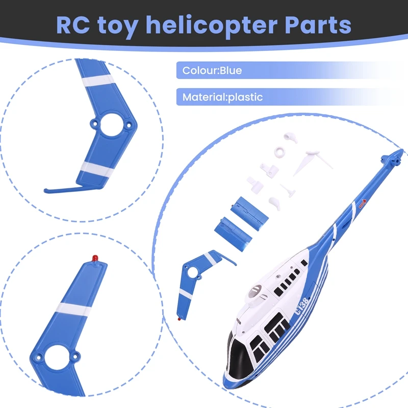 RC Toy Helicopter Upgrade C138 Fuselage Shell Kit For RC ERA C138 Bell 206 1:33 RC Toy Helicopter Parts