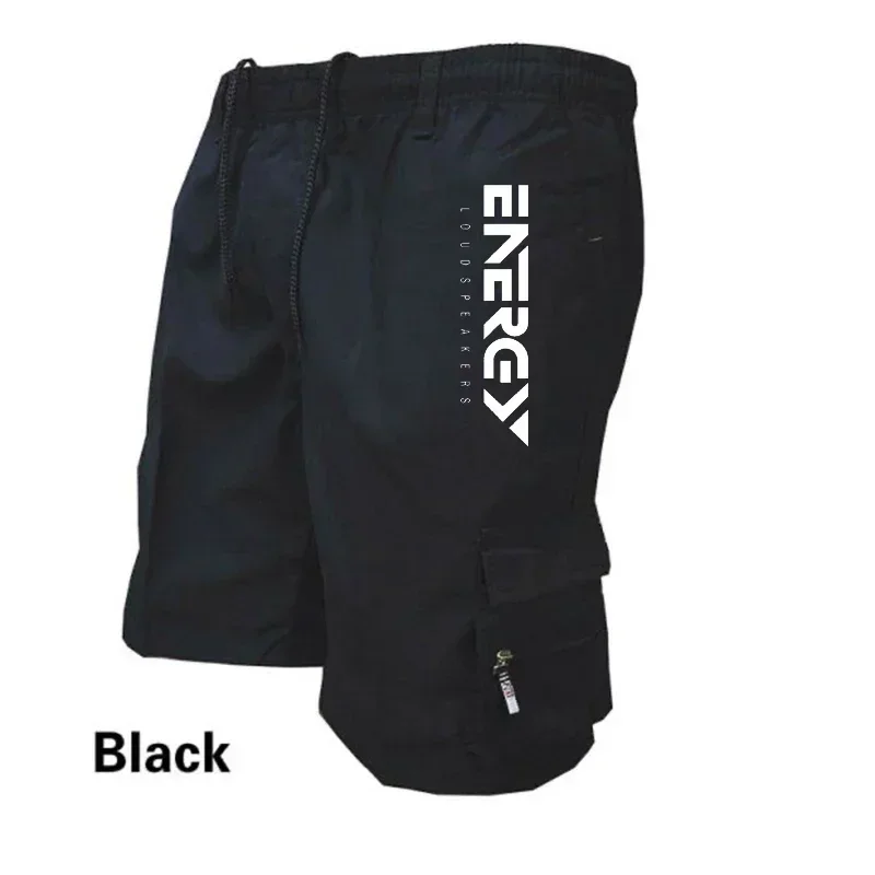 2026 Men's Outdoor Work Shorts with Elastic Waistband, Multi-pocket Casual Design, Bicycle & Sports Print
