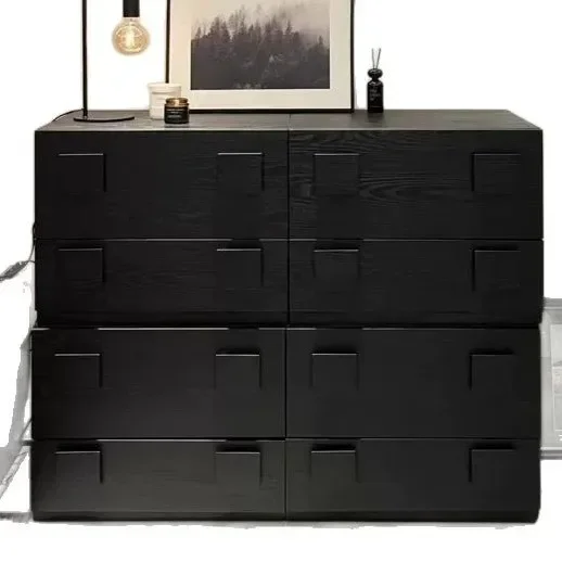 

Solid wood TV cabinet, medieval module side cabinet for storage in the living room, American retro multi-functional