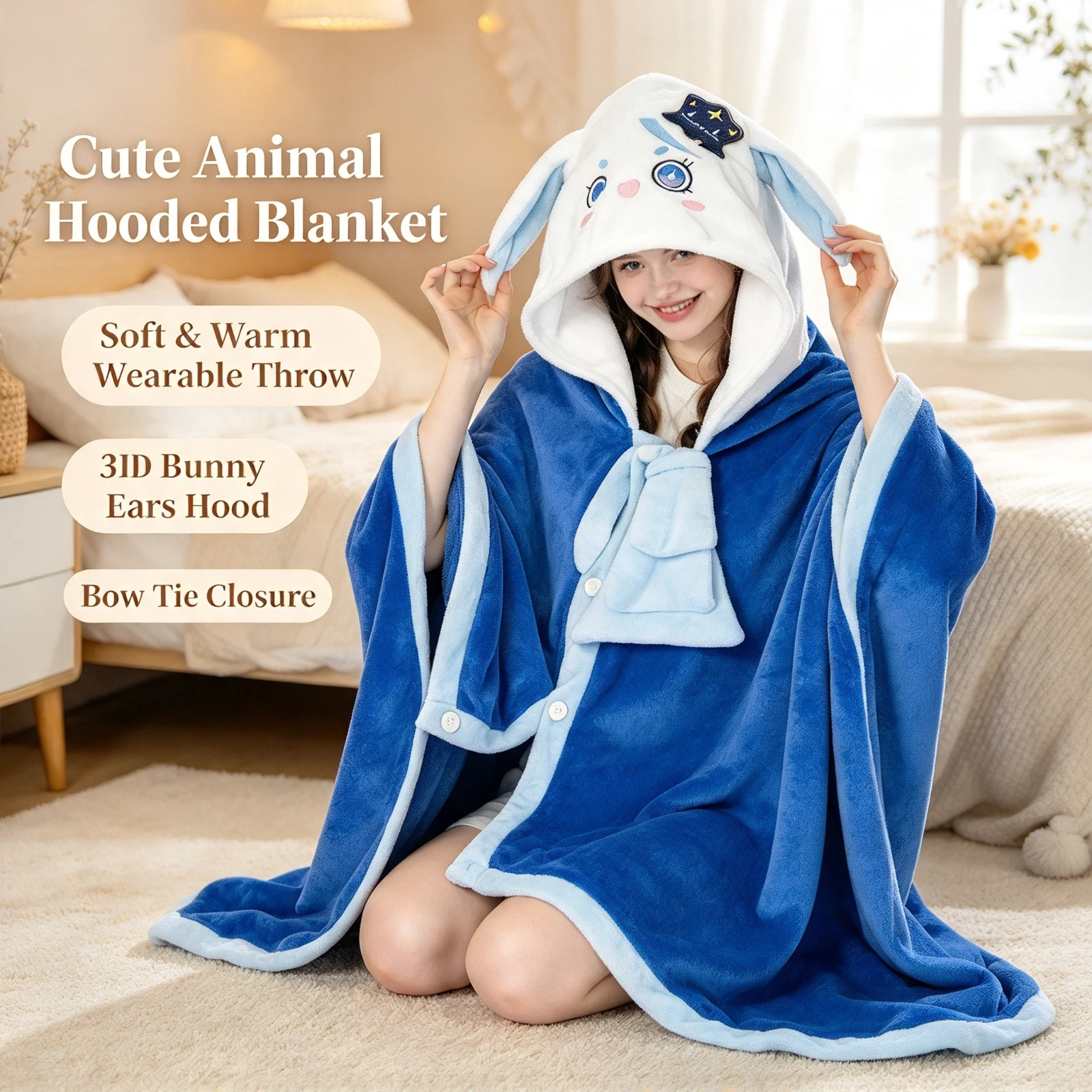 Honkai Star Rail Firefly Plush, Cloak Hooded Anime Cosplay Cape, Blanket Soft Fleece Nap Shawl, Warm Winter Gift For Fans, 1Pc