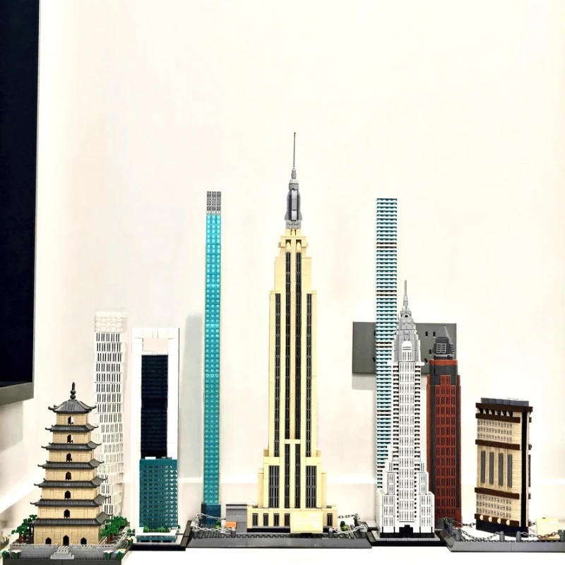 MOC Idea Città Grattacielo Punto di riferimento Architettonico New York 432 Park Avenue Building Blocks Modello Giocattoli per bambini Collezione per adulti Regalo