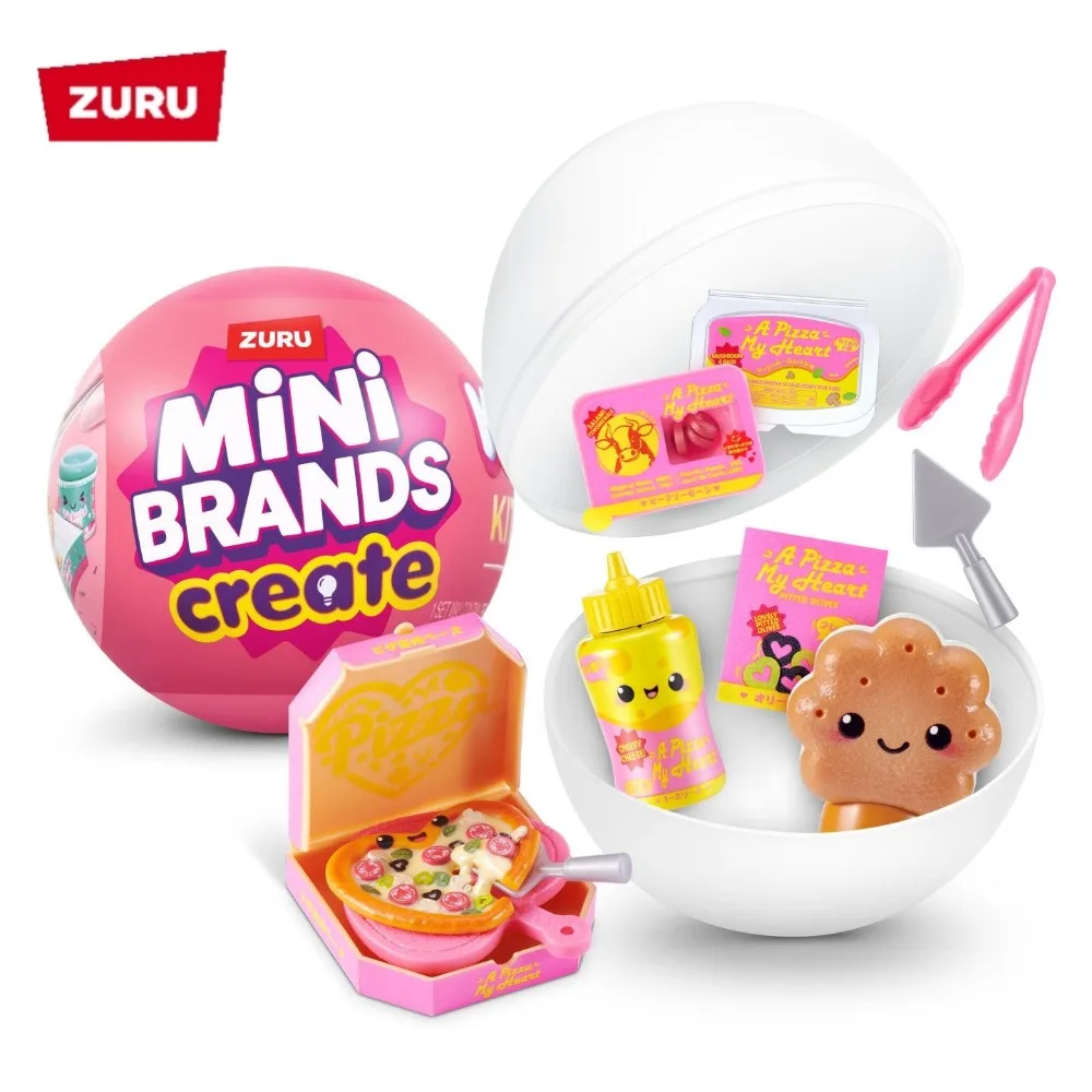 ZURU Mini Brand Creates Niedliche Küchen-Serie 2 Hamburger-Mix DIY Kapselspielzeug-Set Mädchengeschenk Überraschungsbox Blind Bag Mystery Box
