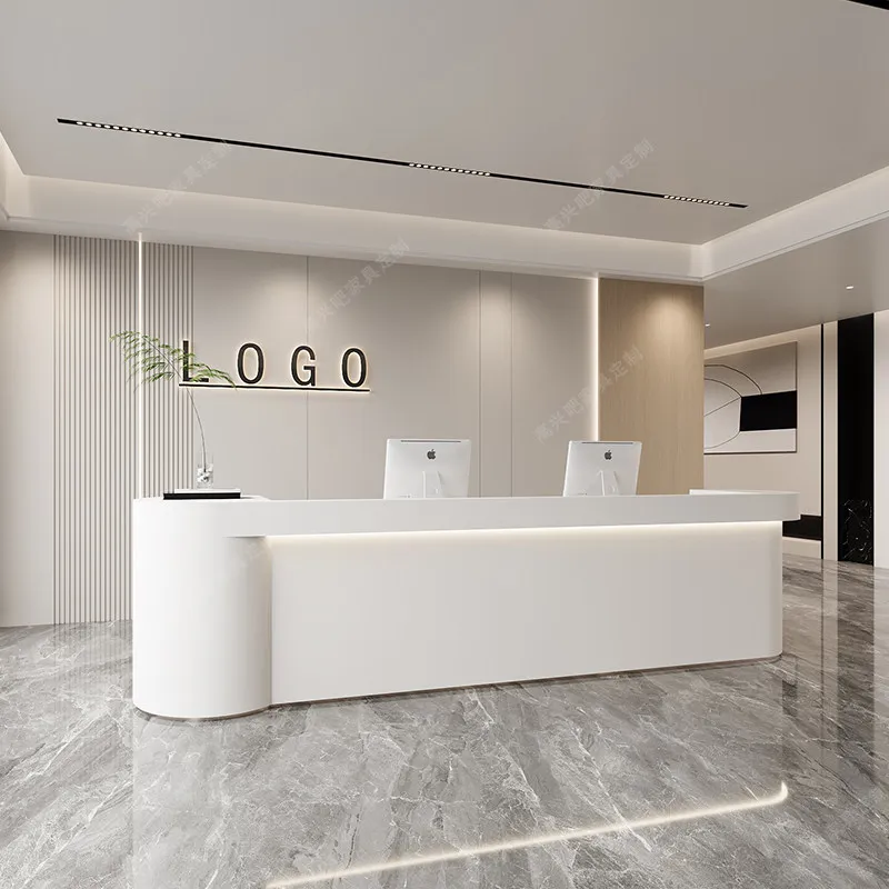 Industrial High-end Reception Desks Modern Design Service Counter Reception Desks Office Elegant Scrivania Industrial Furniture