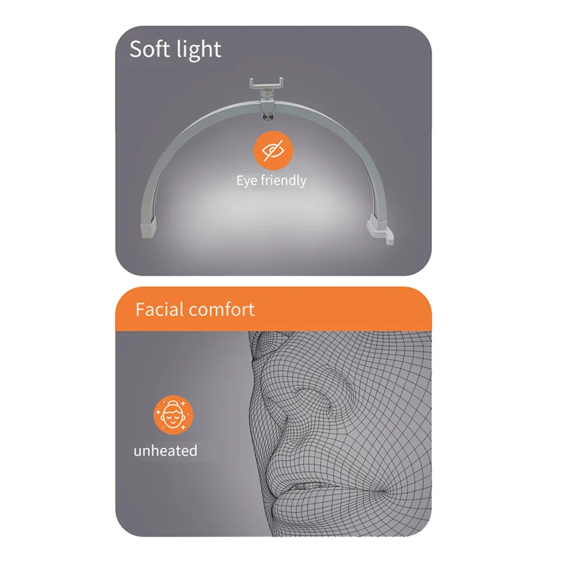 A20F-22 بوصة نصف القمر مسمار لمبة مكتب 20 واط التحكم باللمس نصف القمر طوي مانيكير الجمال الخفيفة مع مشبك الهاتف #4