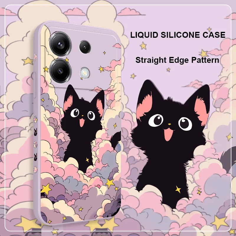 Custodia per telefono gatto colorato nuvola per Xiaomi Poco F7 X7 X6 F6 M6 M5 M5S F5 X5 F4 X4 M4 F3 M3 X3 Pro Ultra 4G 5G GT Cover in silicone
