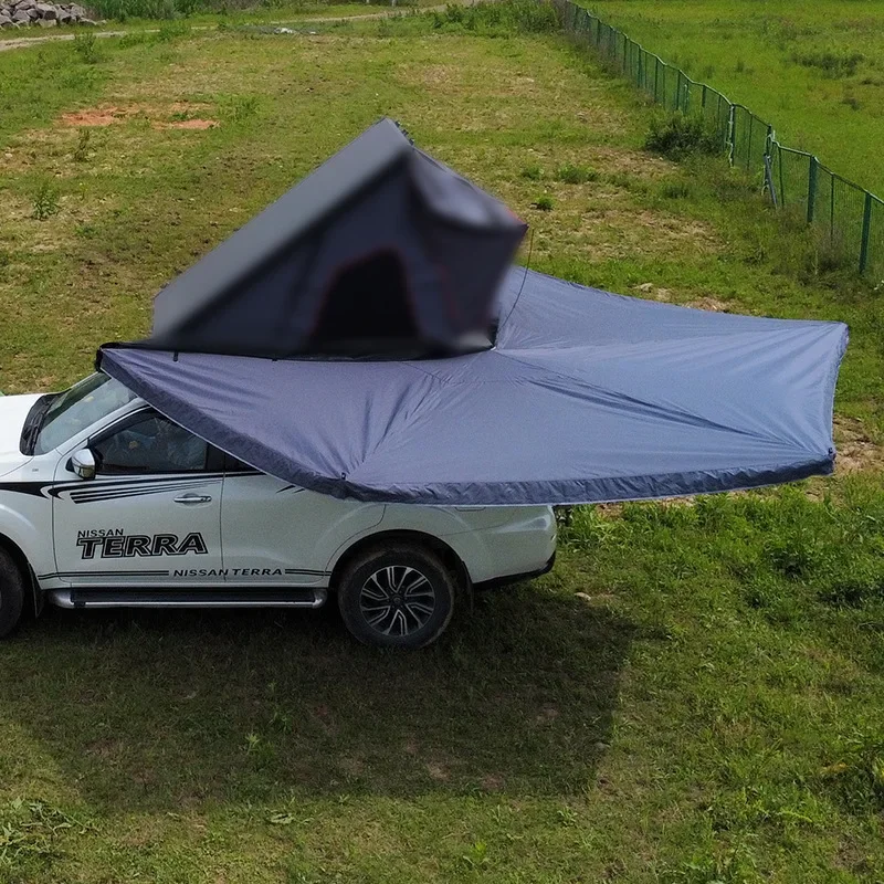 Car camping boneless fan-shaped tent, car sunshade and rainproof shed, self driving trip, folding tent