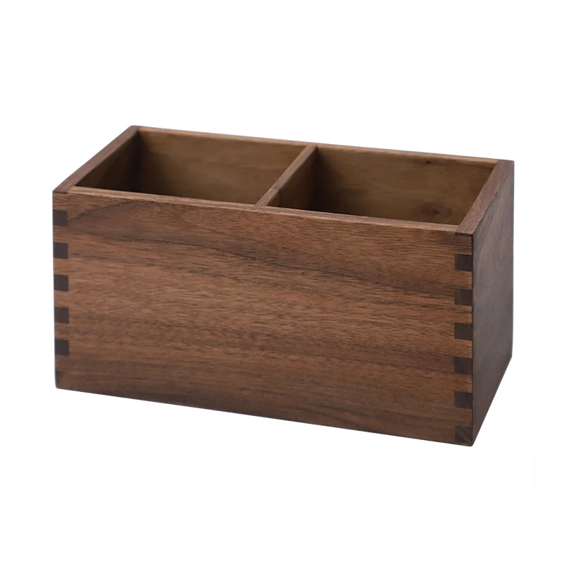 

Natural Walnut Wood Make Up Brush Holder Pot Cube Cosmetics Tools Cylinder Makeup Brushes Organizer Tube