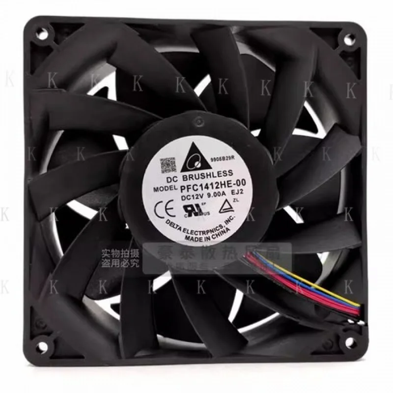 

C FOR Delta PFC1412HE-00 14038 DC12V 9.00A 14CM 4-Wire Server Cooling Fan