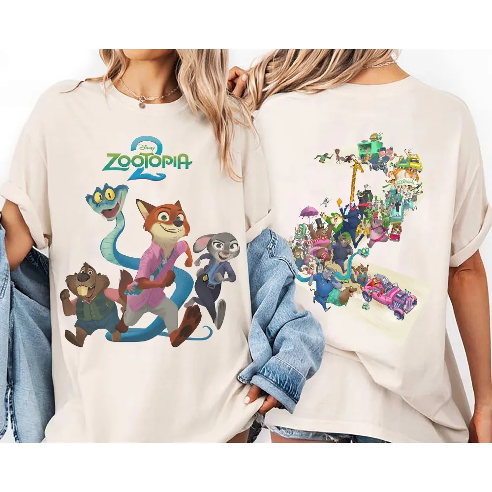 เสื้อผ้าผู้หญิงลายดิสนีย์ ซูโทเปีย 2 ลายจูดี้ ฮอปส์ นิค ไวลด์ แกรี่ เดอสเนค ที นิเบิลส์ เมเปิลสติ๊ก ซูโทรโพลิส ผ้าฝ้าย