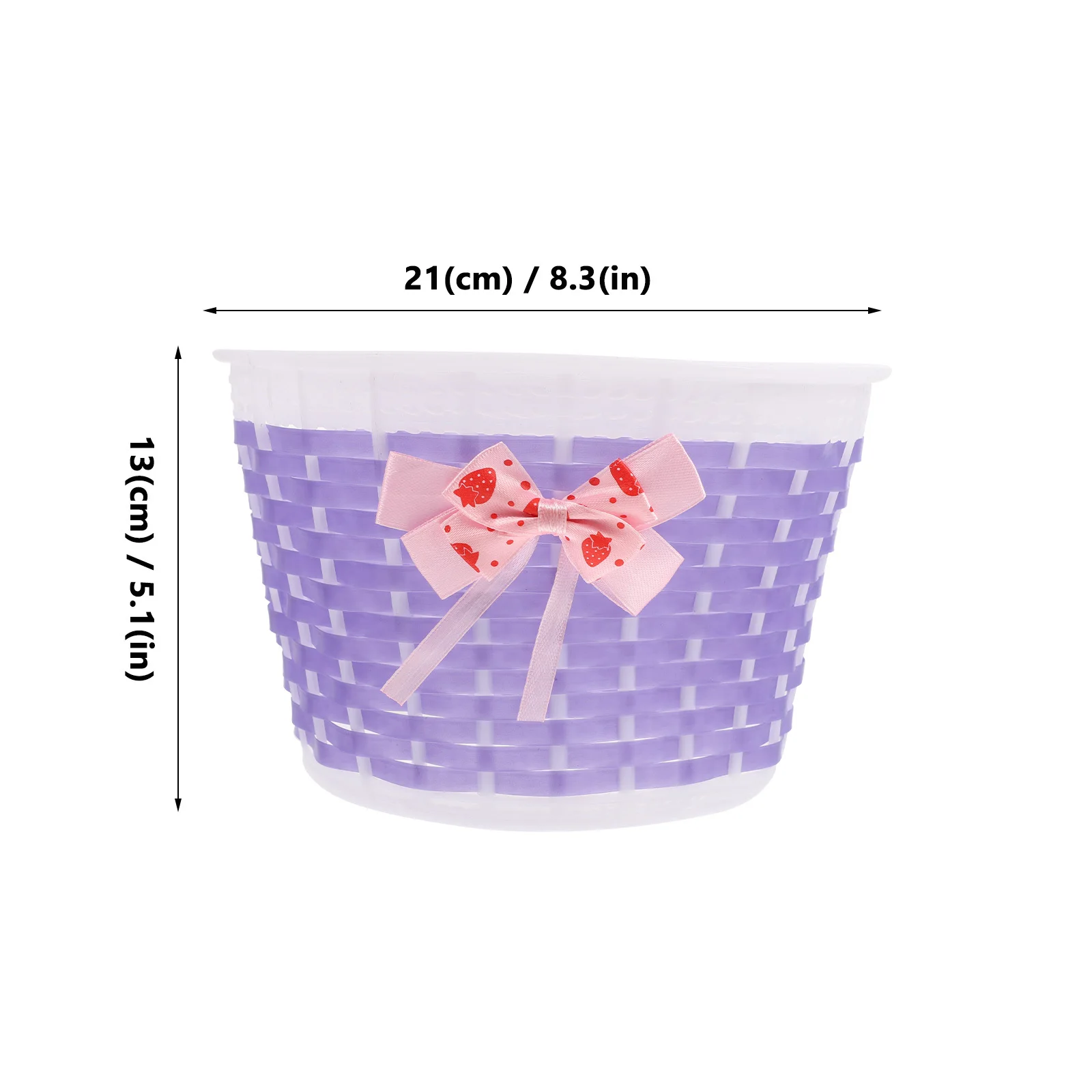 

1Set Kids Bike Front Basket Plastic Scratch Resistant Detachable Storage Container for Children Bicycle Scooter