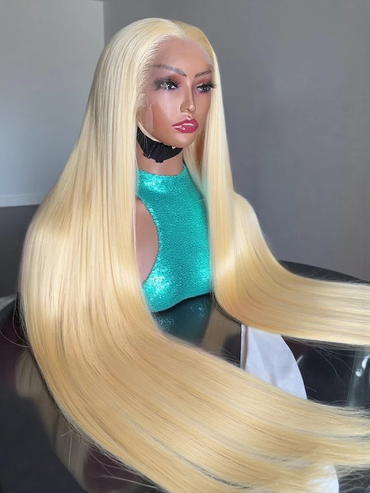 250% Transparent 613 13x4 HD Lace Frontal Wig  13x6 Lace Honey Blonde Brazilian Straight Lace Front Human Hair Wigs for 40 Inch