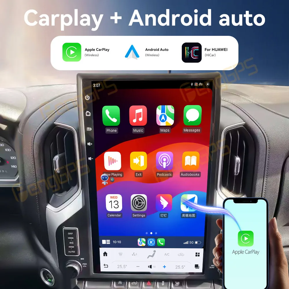 For Chevrolet Silverado 2019-2021 Android Car Radio Multimedia Video Wireless Carplay Autoradio Stereo GPS Navigation Head Unit